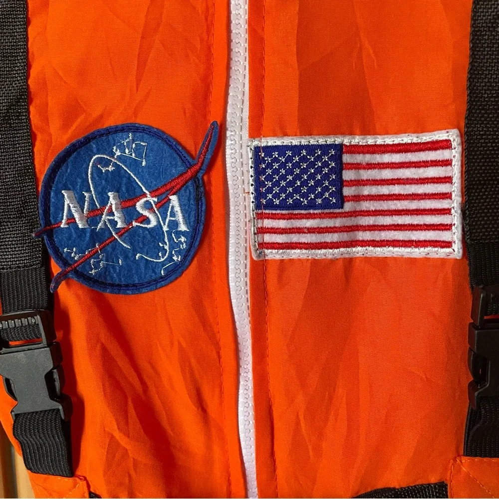 NASA Orange Flight‎ Suit Jumpsuit with Patches